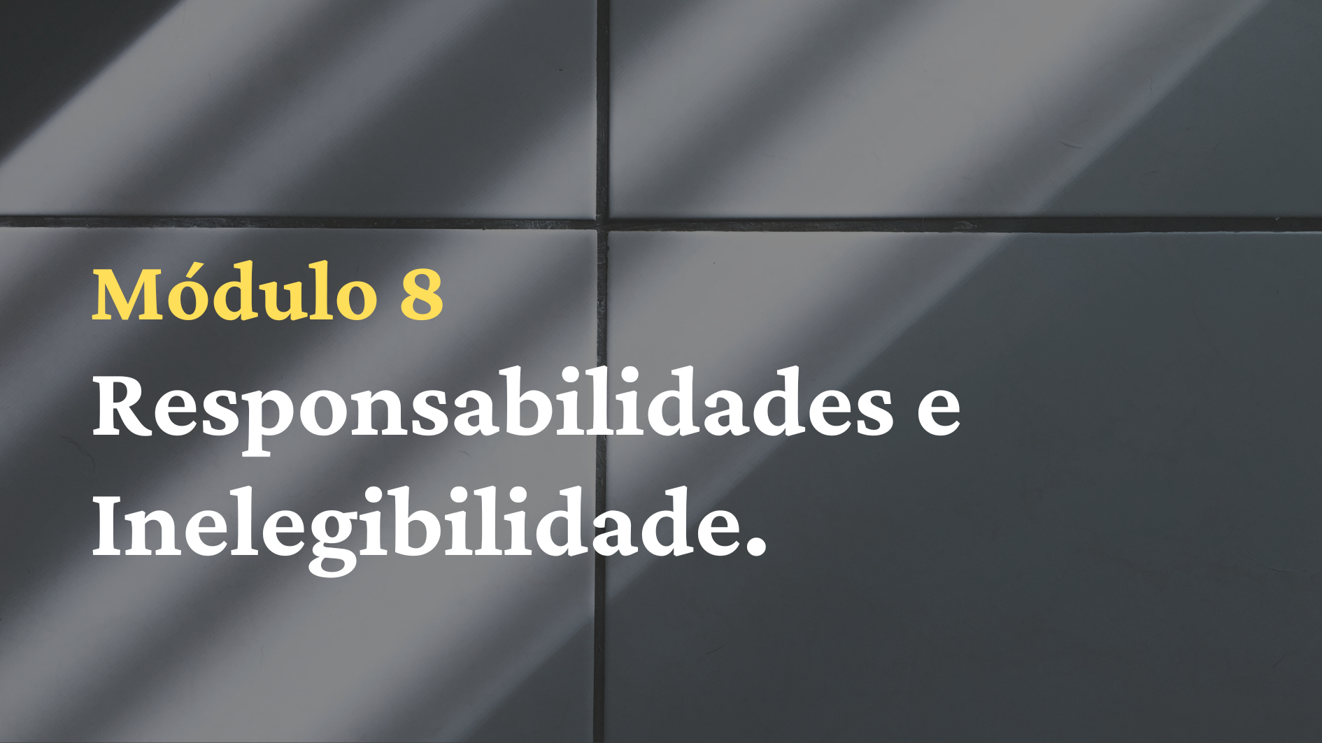 8º Mód.:Responsabilidades e inelegibilidades.